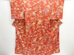 草花模様小紋着物